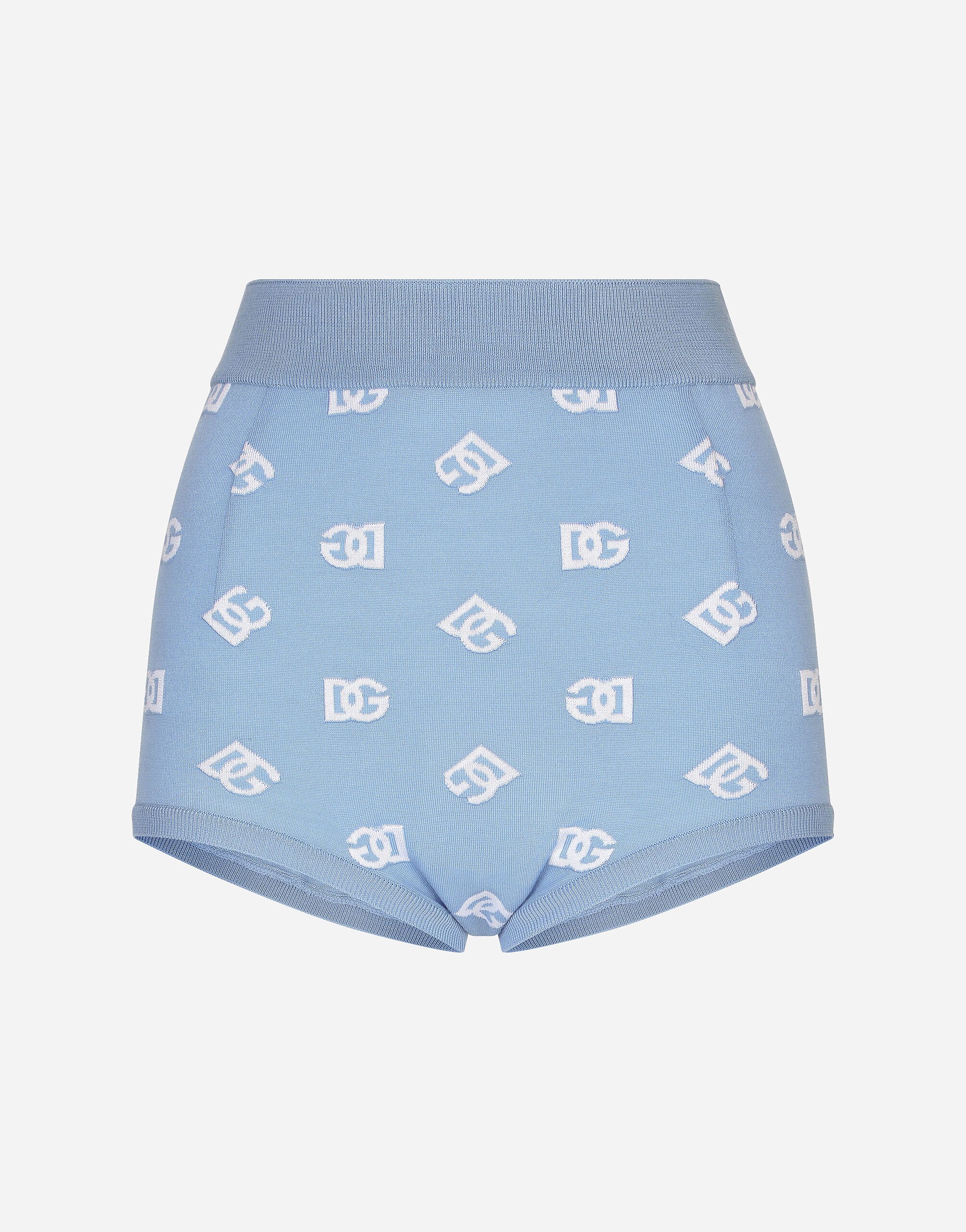 ${brand} Culotte en laine et soie avec logo DG en intarsia ${colorDescription} ${masterID}