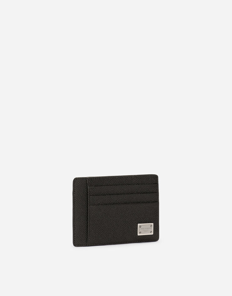 Dolce & Gabbana Dauphine-print calfskin card holder Black BP3325AG219