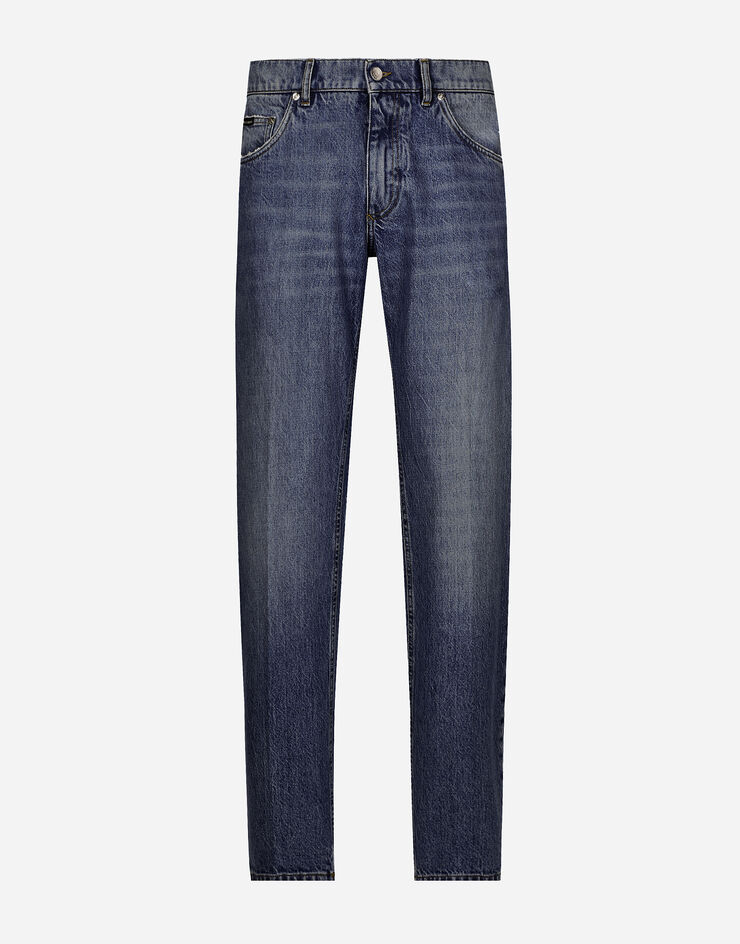 Dolce & Gabbana Klassische Jeans aus Denim mit DG-Stickerei Mehrfarbig GP02XZG8LS0