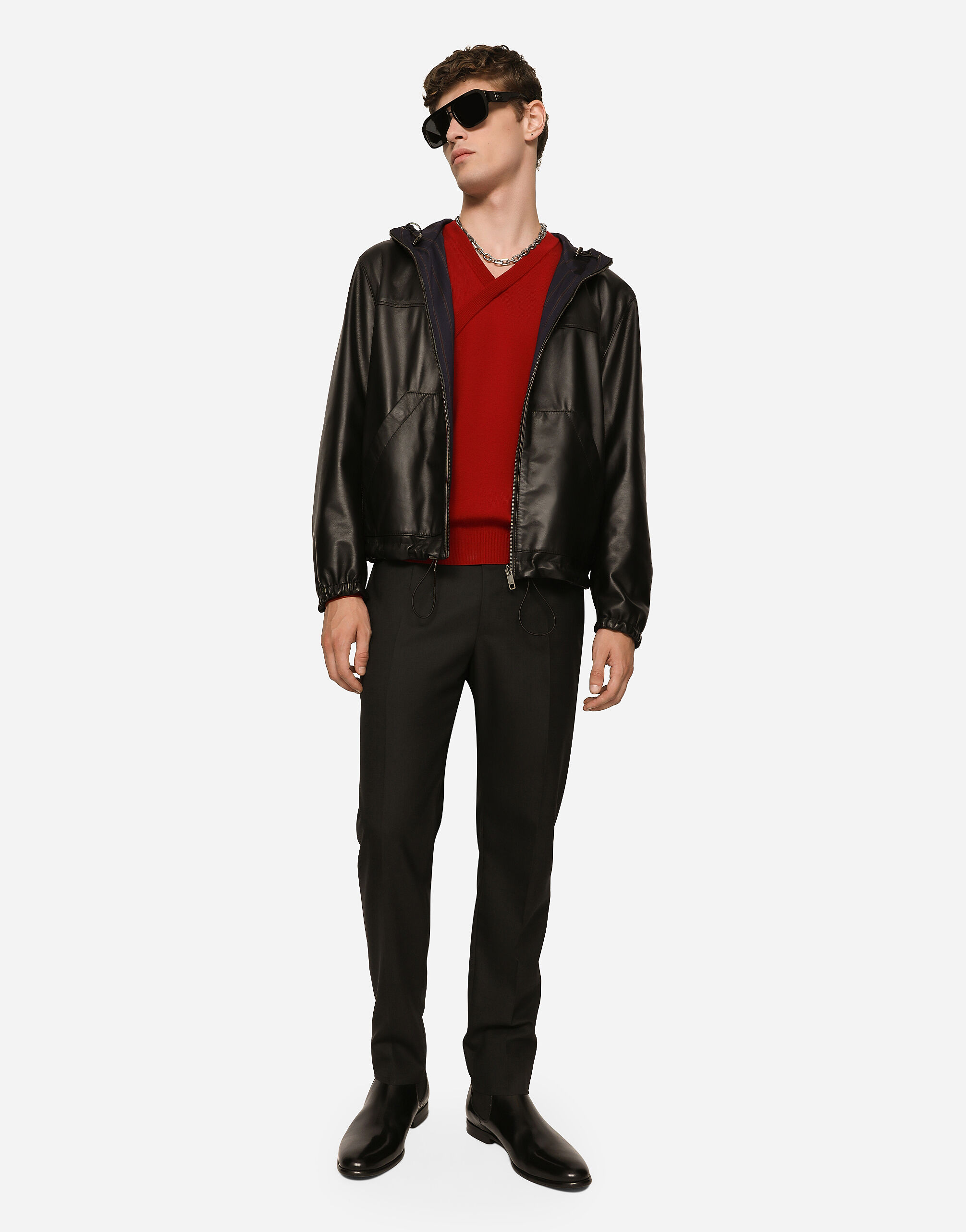 Men's Multi Color Leather Bomber Jacket | Leather Jacket Master