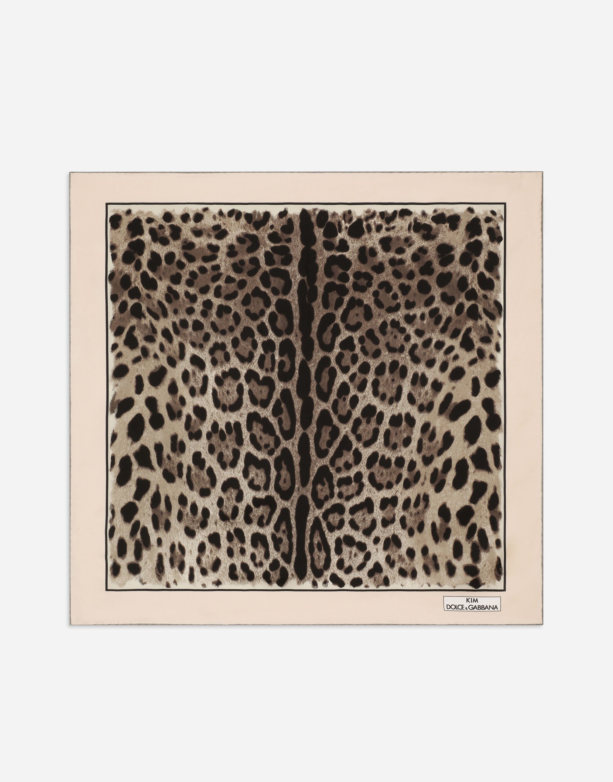 ${brand} KIM DOLCE&GABBANA Leopard-print twill scarf (70 x 70) ${colorDescription} ${masterID}