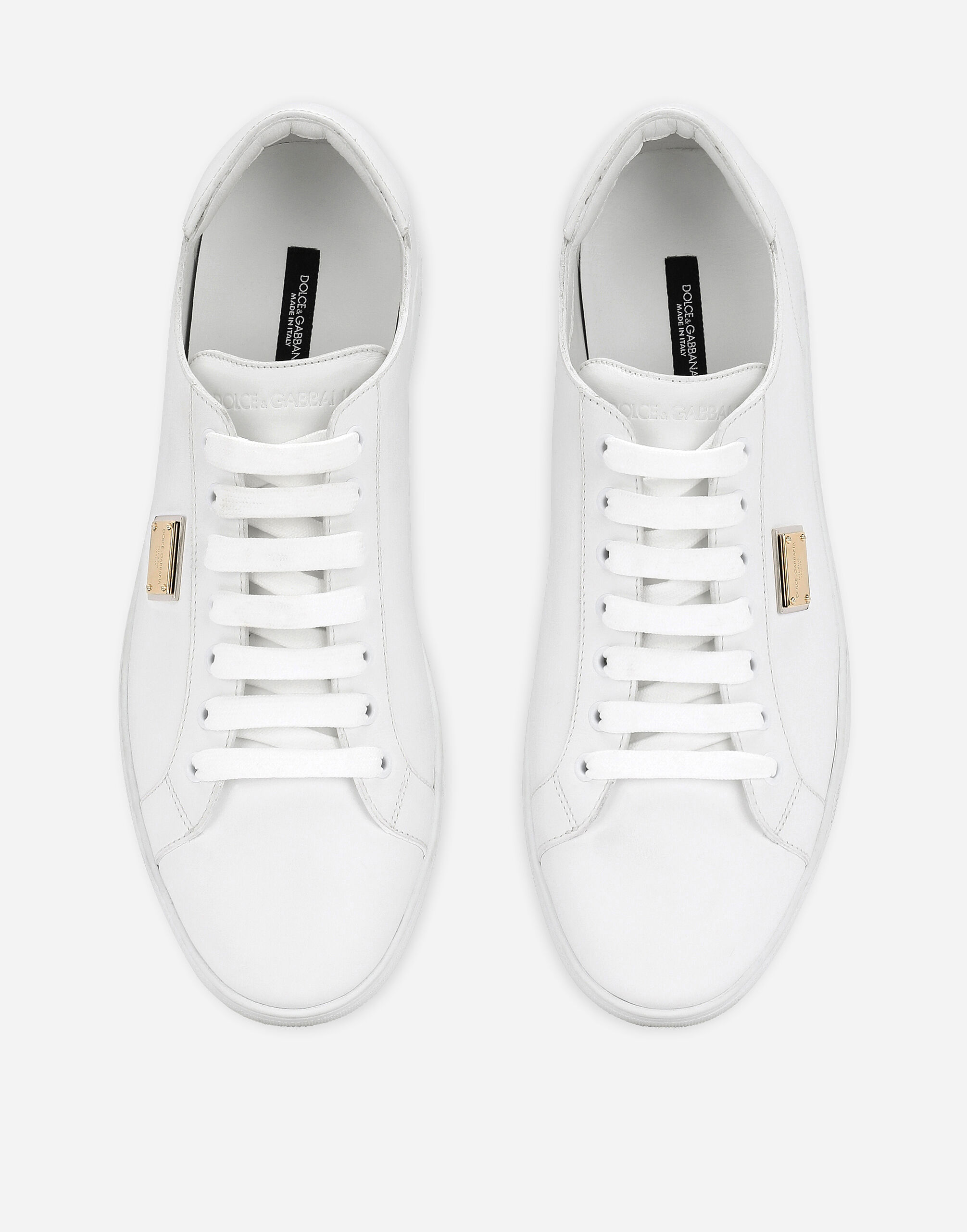 Dolce & Gabbana Saint Tropez calfskin sneakers male White