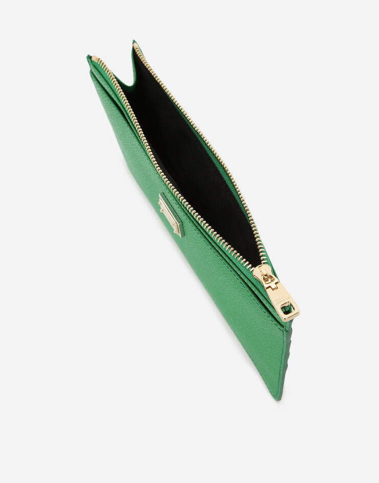 Dolce & Gabbana Large card holder with tag Verde BI1265A1001