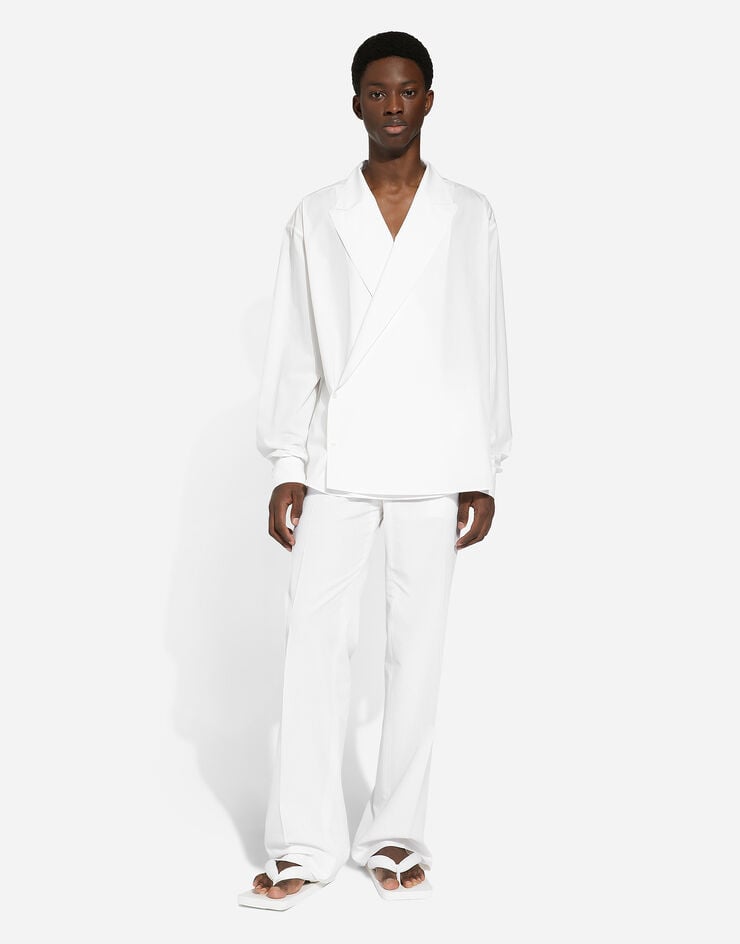 Dolce & Gabbana Oversize-Hemd aus Baumwolle Weiss G5LI3TFU5T9