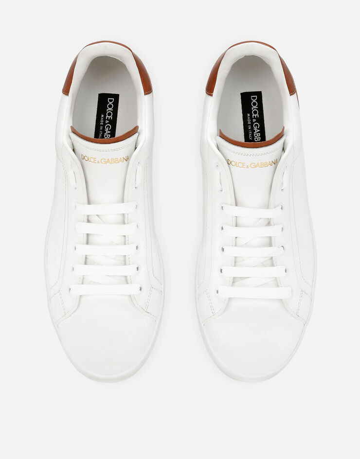 Dolce & Gabbana Sneaker Portofino in pelle di vitello Bianco CS2278A9U73