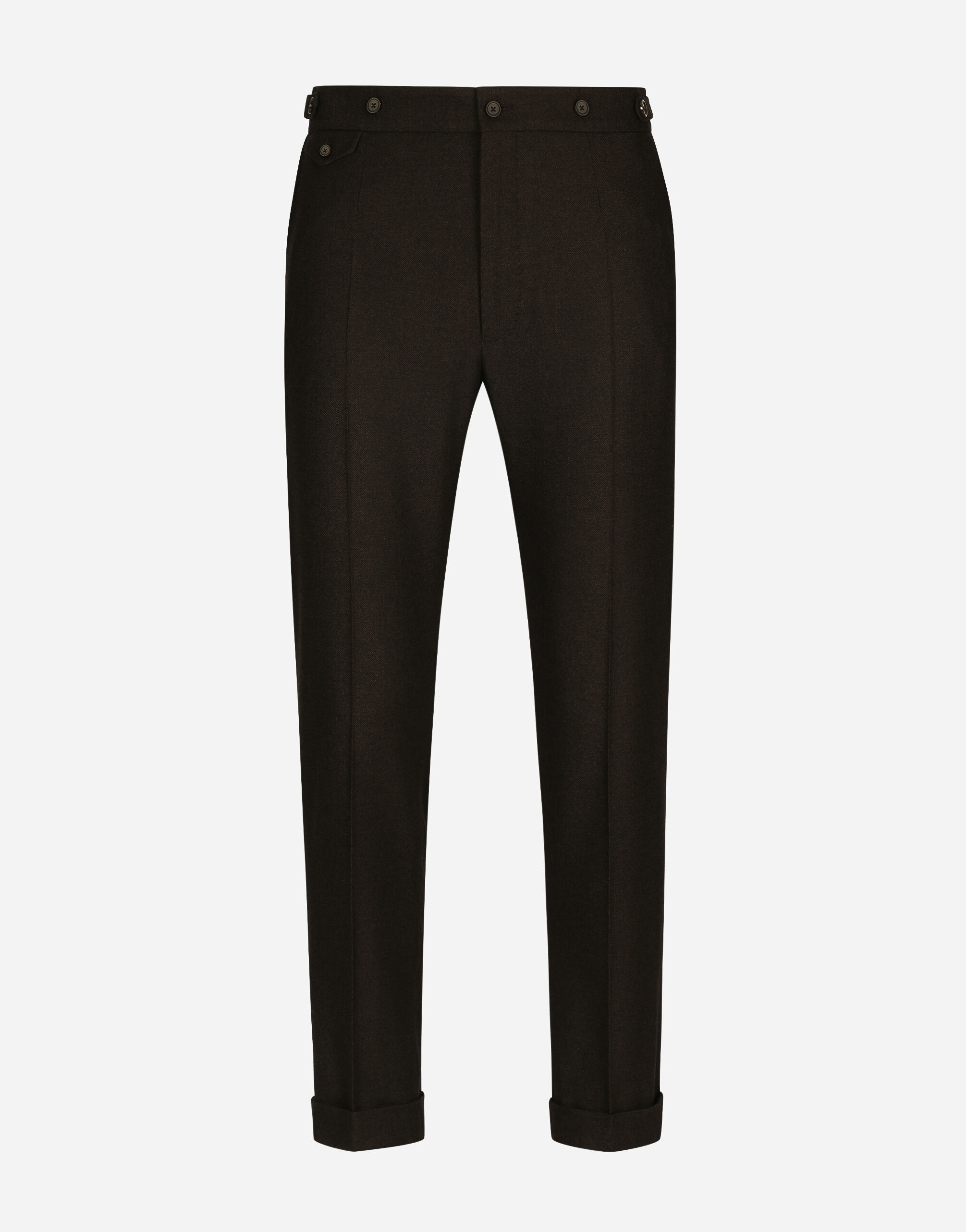 Dolce & Gabbana Stretch wool pants with Re-Edition label Black GP0D4TFU5PY