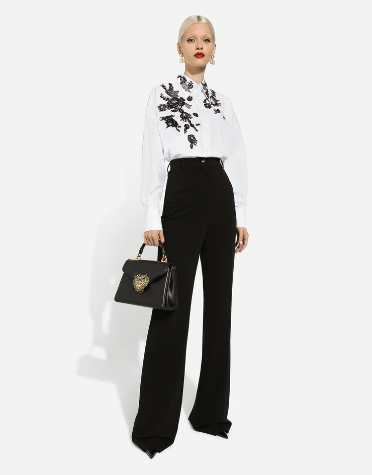 Dolce & Gabbana Расклешенные брюки из джерси пунто черный FTCPZTFUGN7