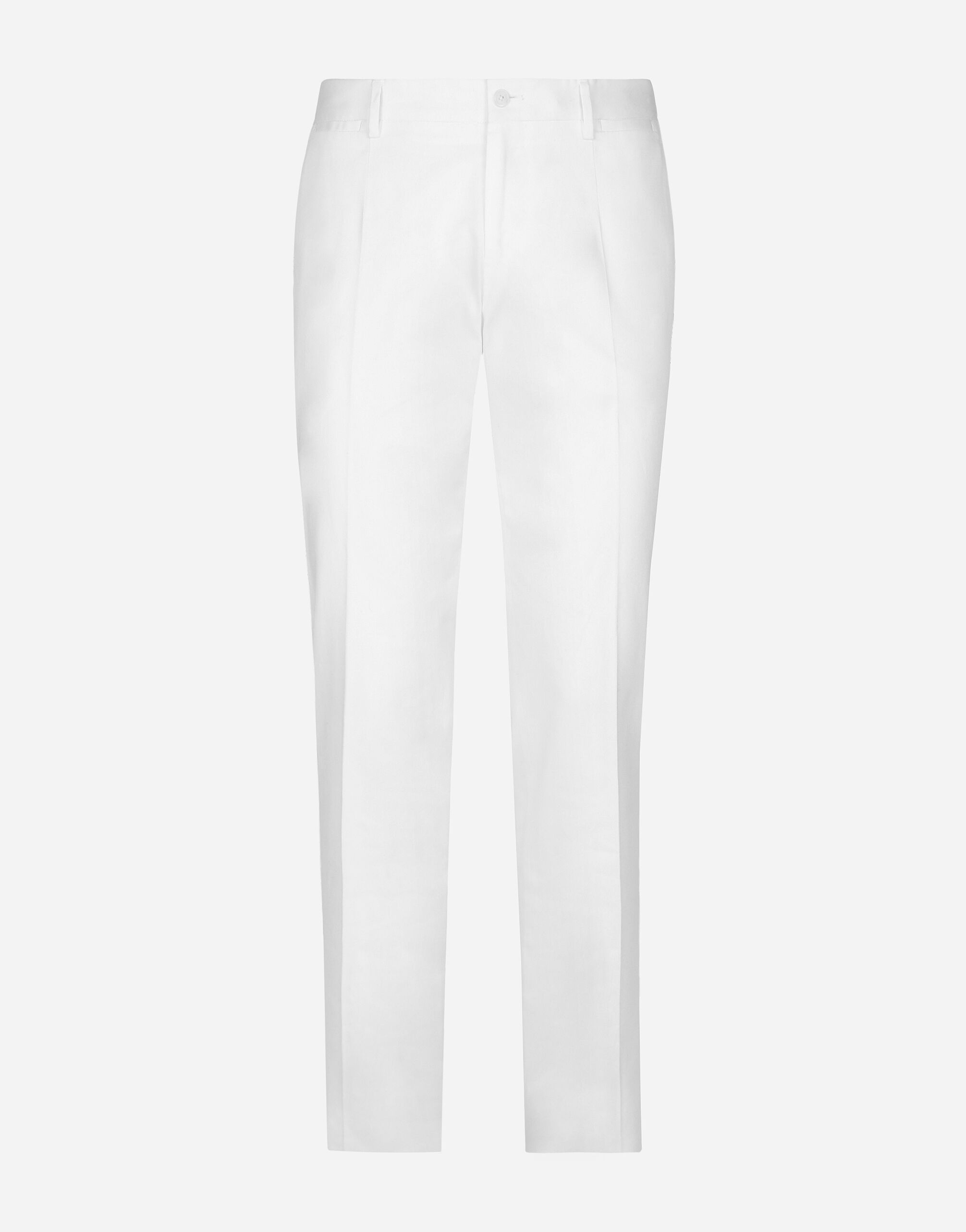 Dolce & Gabbana Pantalone gabardina di cotone Bianco VG6184VN287