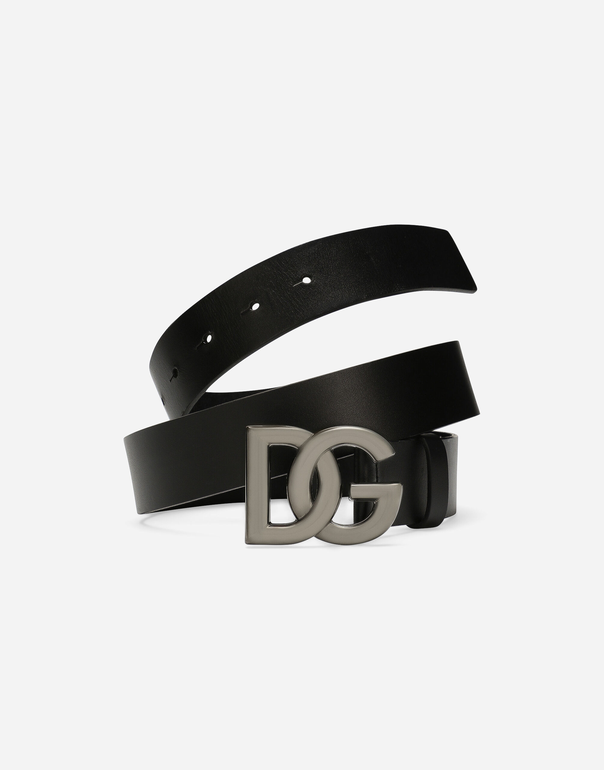 Leather belt with DG logo in Multicolor for | Dolce&Gabbana® US
