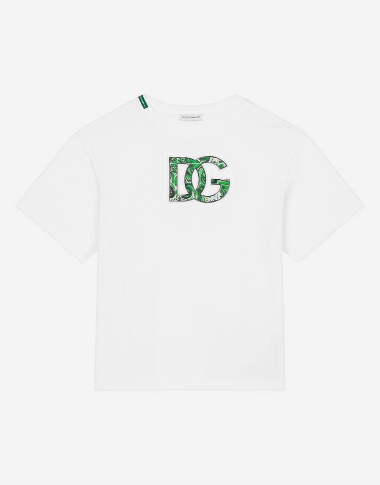 Dolce & Gabbana Camiseta de punto con logotipo DG Blanco L4JTHVG7NVC