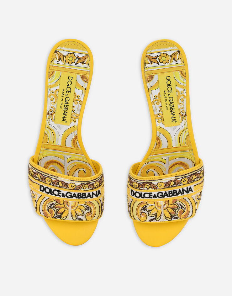 Dolce & Gabbana Мюли с вышитым нитью узором в стиле майолики Отпечатки CR1748AV804