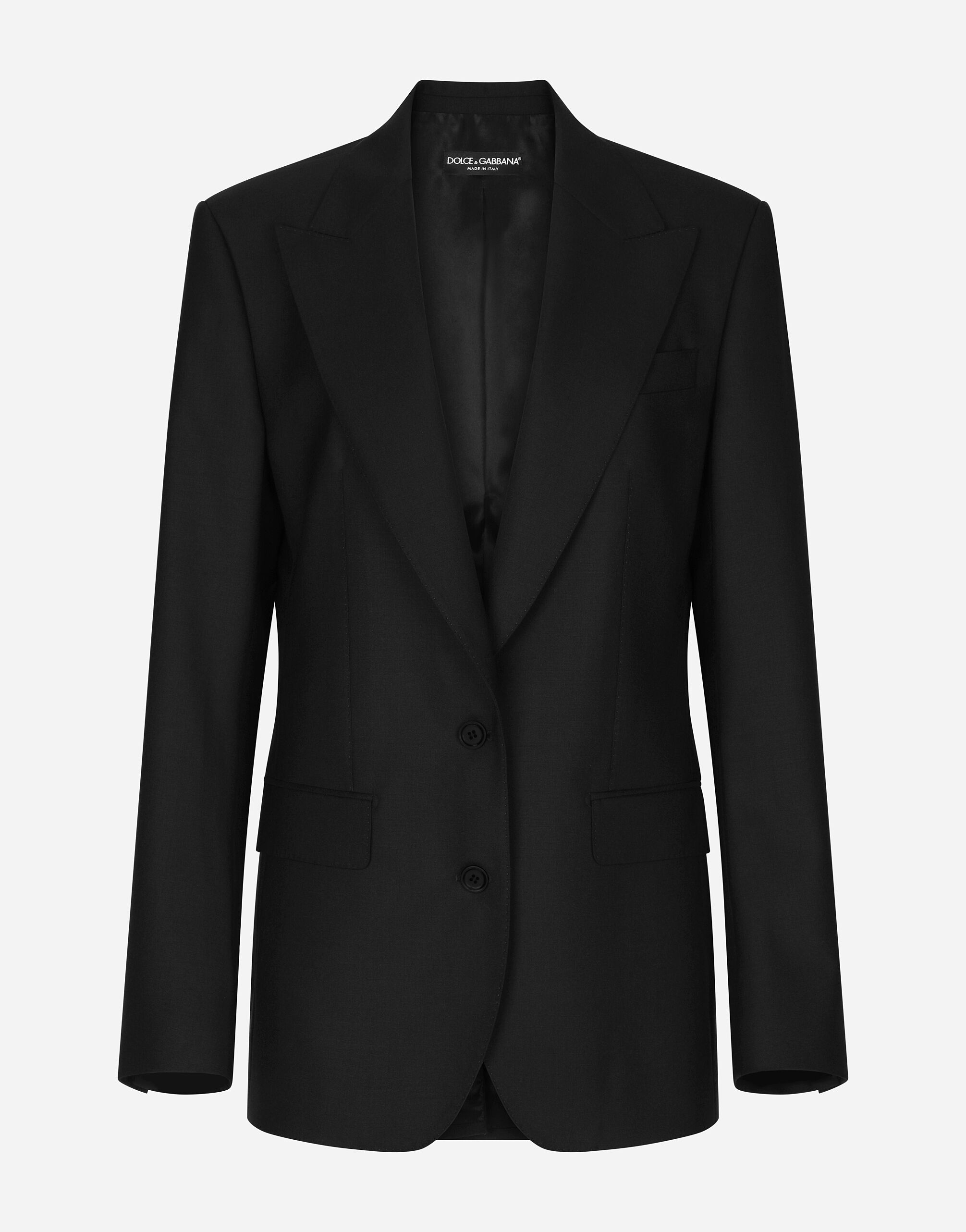 Dolce & Gabbana Single-breasted woolen jacket Print F6AX5TFSFNR