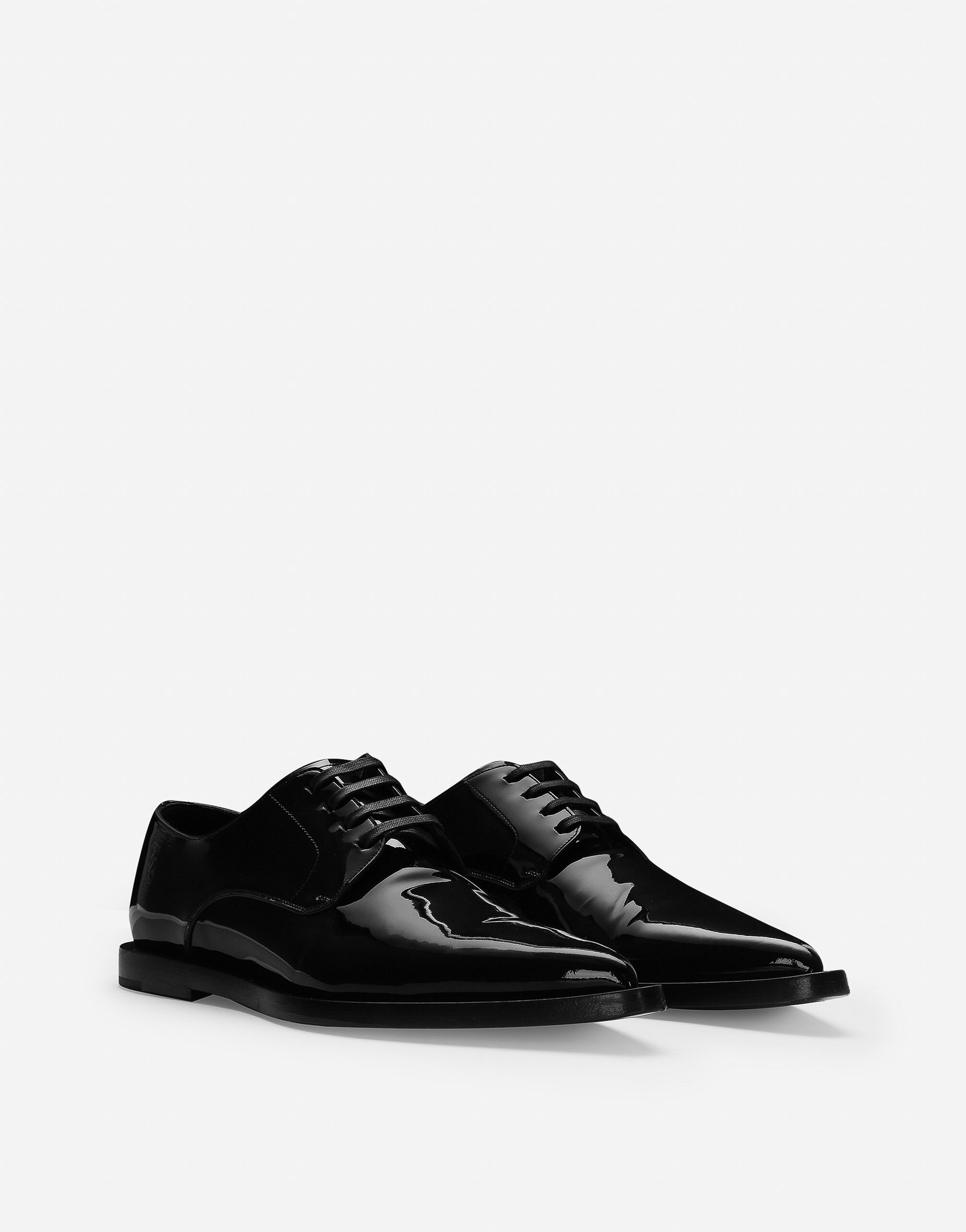 Dolce&Gabbana Patent leather Derby shoes male Black