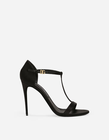 Dolce & Gabbana Satin T-bar sandals Black CR1766A7630