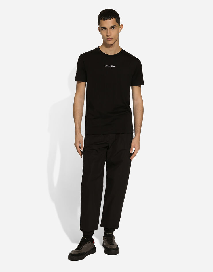 Dolce & Gabbana T-shirt en coton à logo Noir G8RN8ZG7NUB