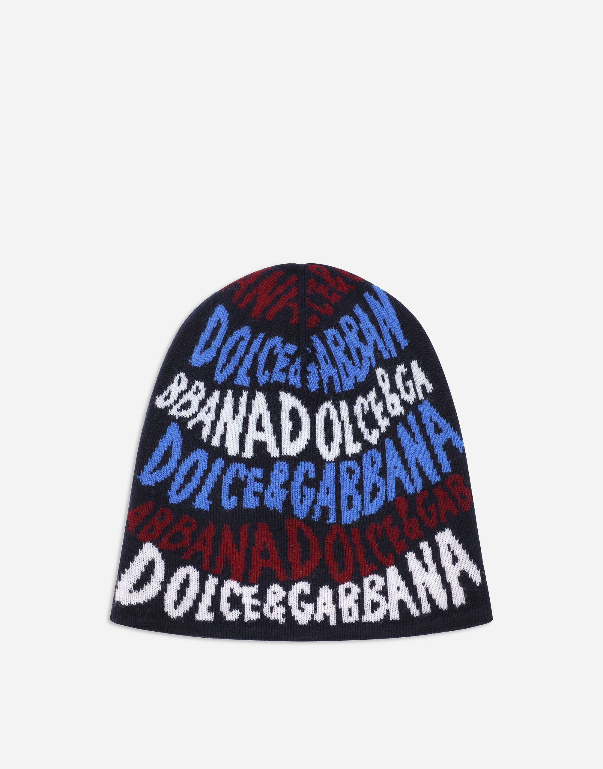 ${brand} Gorro de punto jacquard con logotipo Dolce&Gabbana ${colorDescription} ${masterID}