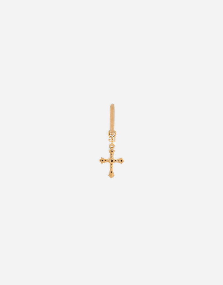 Dolce & Gabbana single cross earring with “DNA” rhinestones Gold WEQ1D7W1111