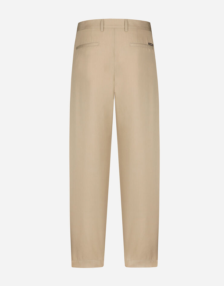 Dolce & Gabbana Cotton poplin pants Beige GV5ZHTFU5SW