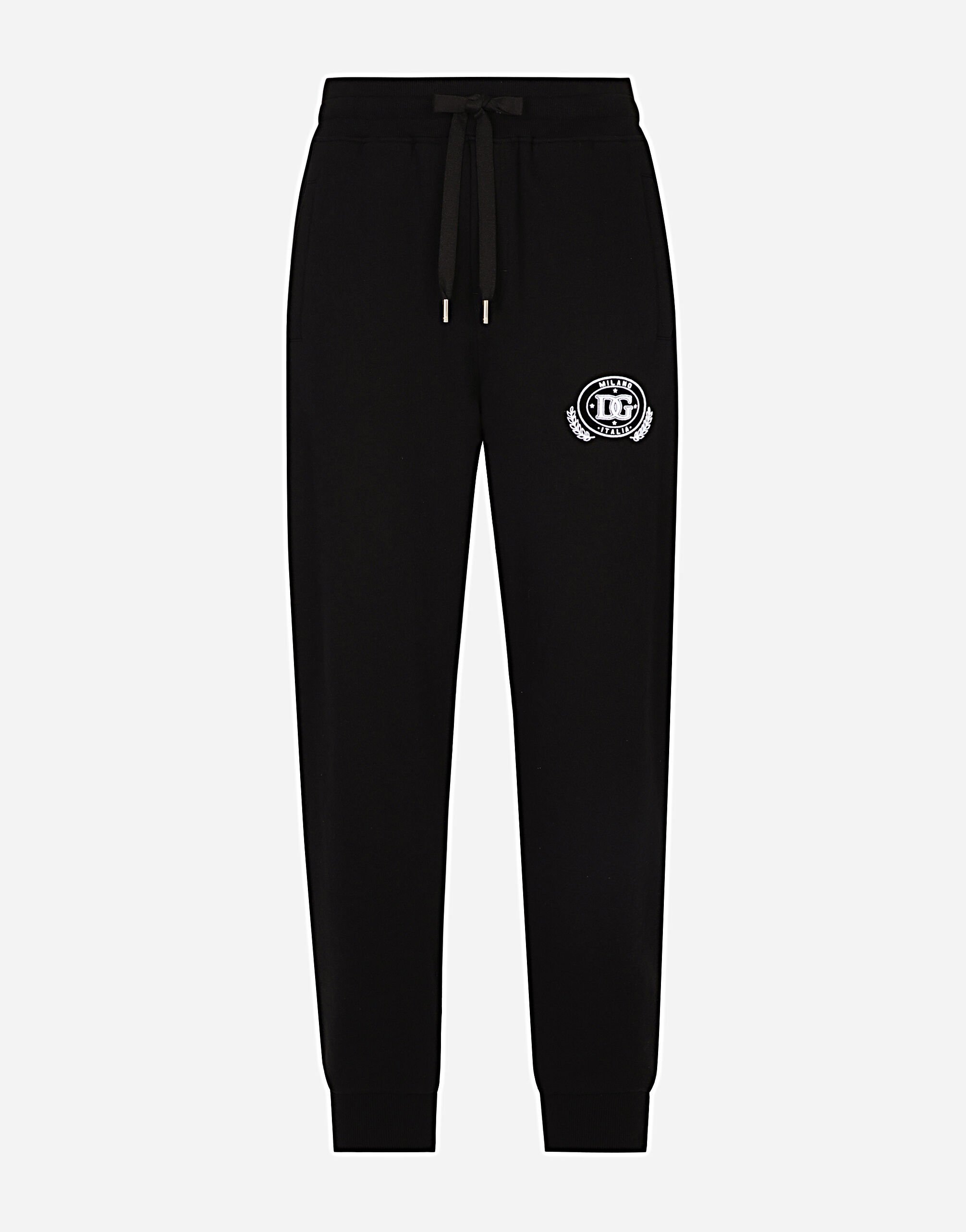 Dolce & Gabbana Jersey jogging pants with DG logo print Beige G9AVETGH485