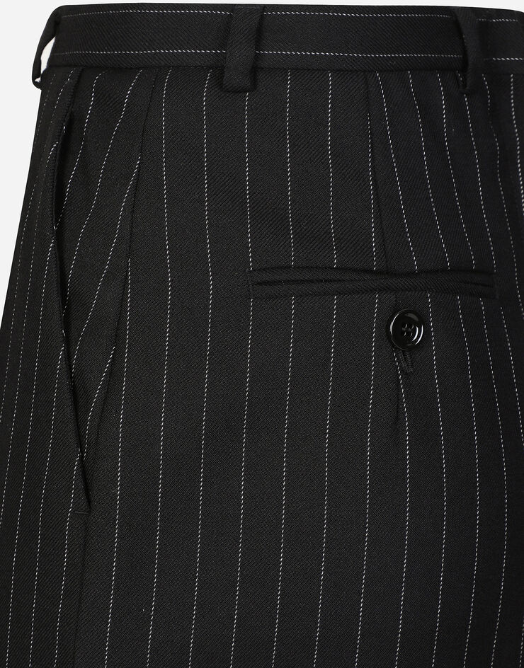 Dolce & Gabbana Pinstripe wool calf-length skirt Multicolor F4CXUTFR21X