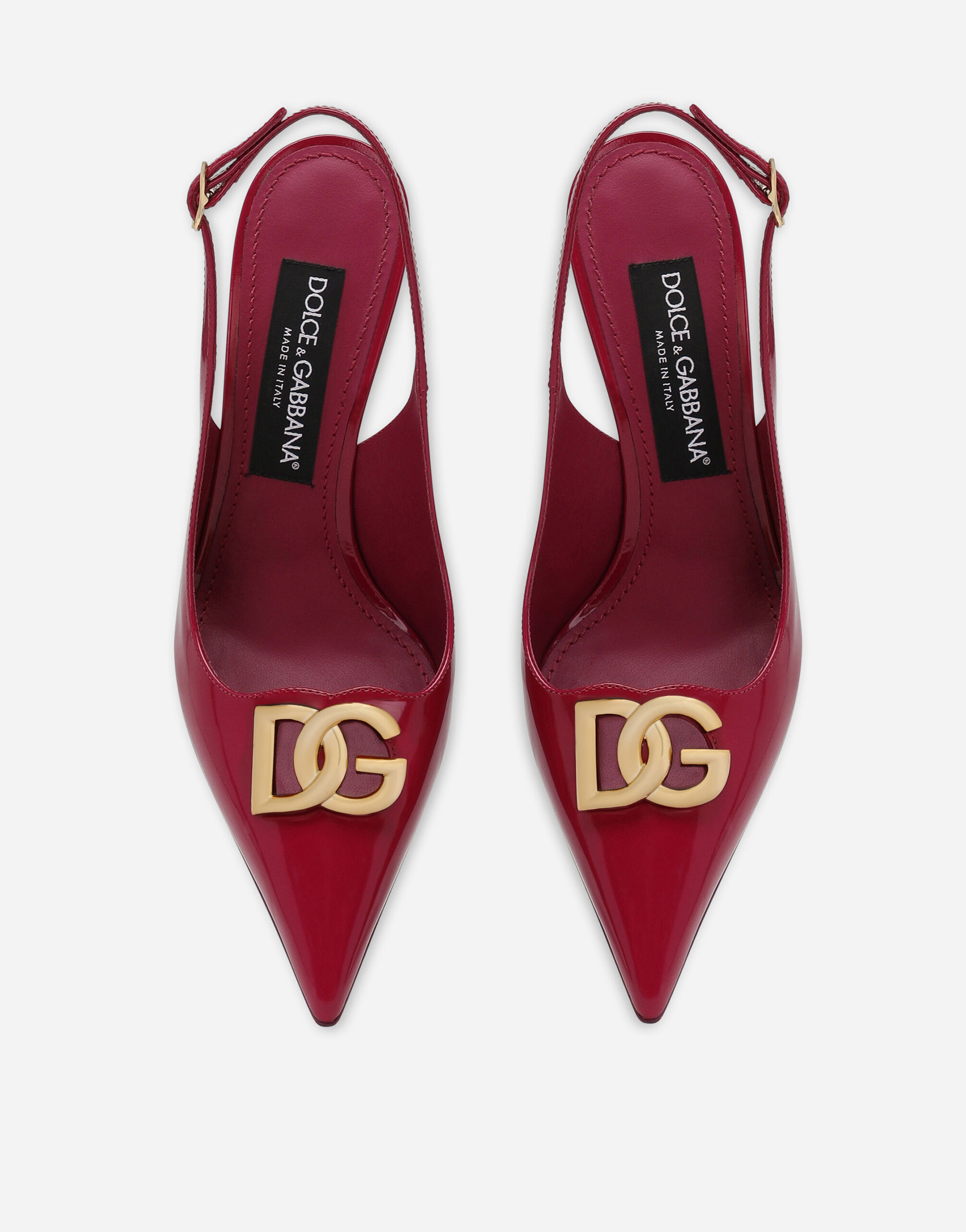 Polished calfskin slingbacks in Fuchsia for Women | Dolce&Gabbana®