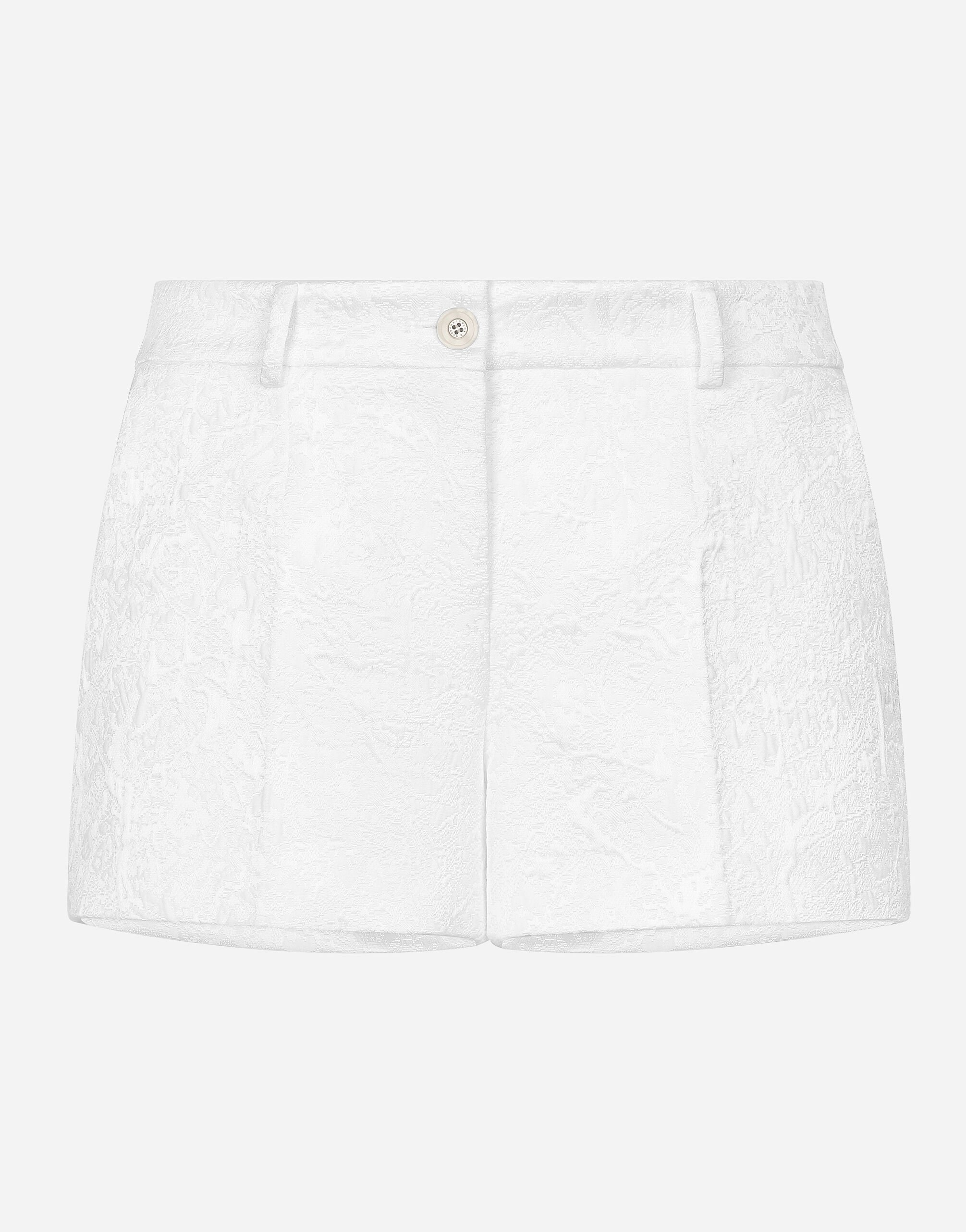 Dolce & Gabbana Brocade shorts White F7AB4ZGDCKB
