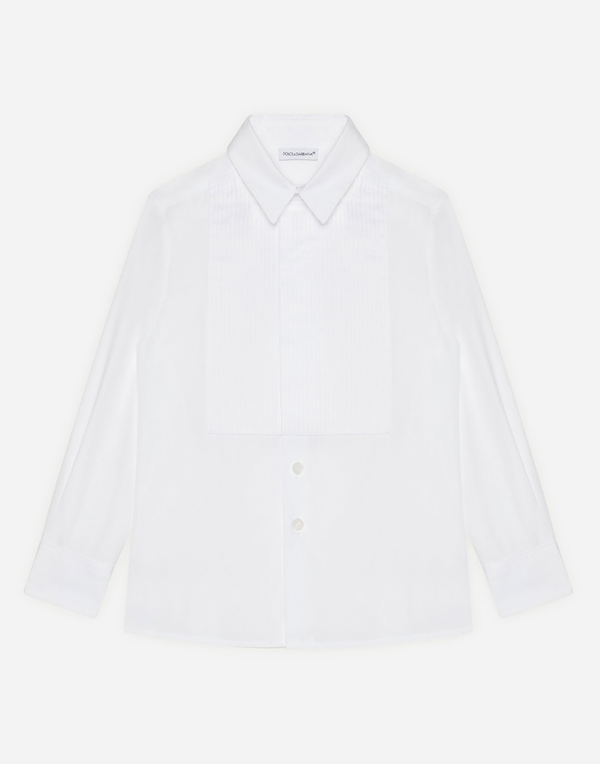 Dolce & Gabbana Poplin shirt with shirt-front detail Black EB0003AB000