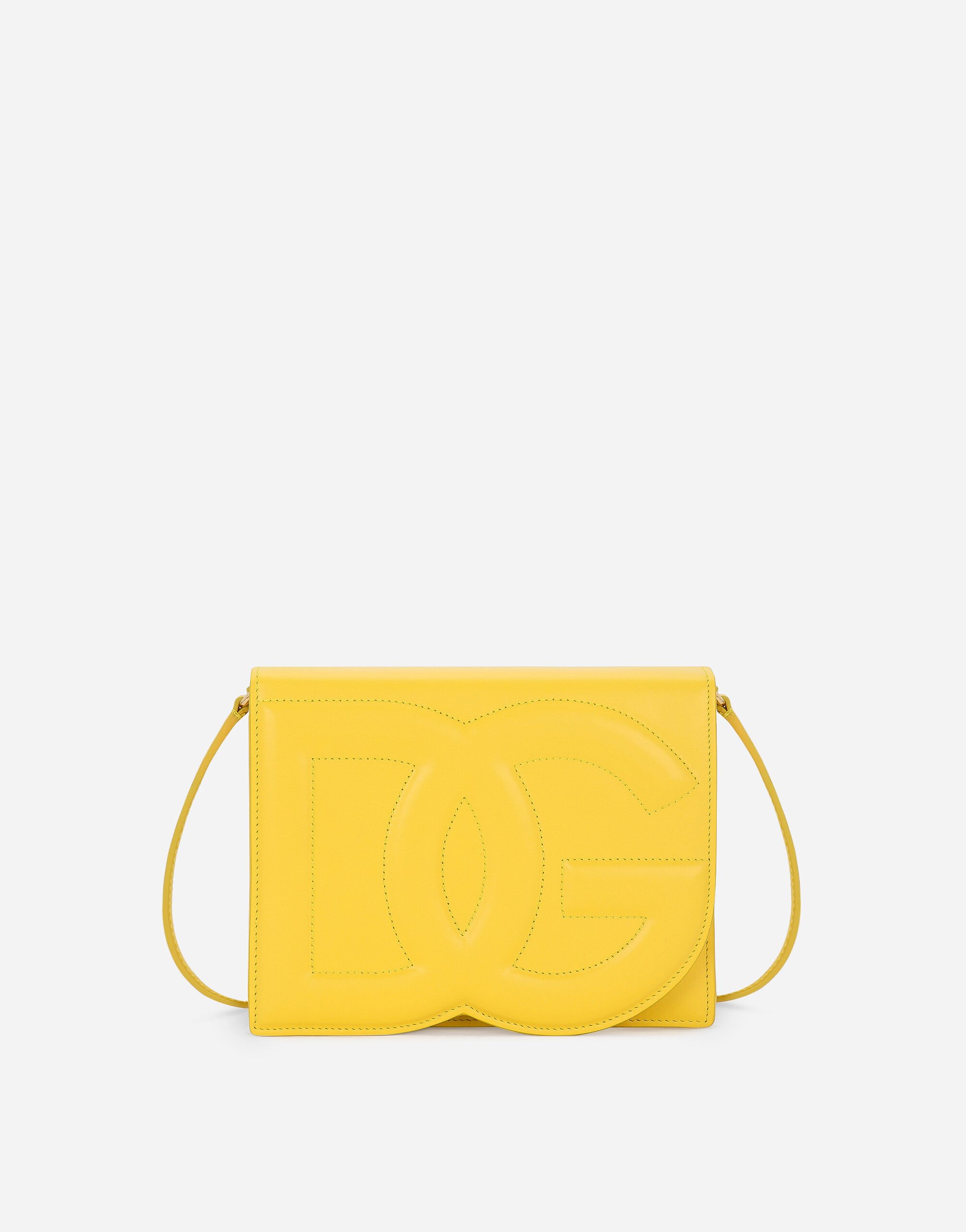 Dolce & Gabbana حقيبة كروس بودي من جلد عجل بشعار DG بيج BB7657A4547