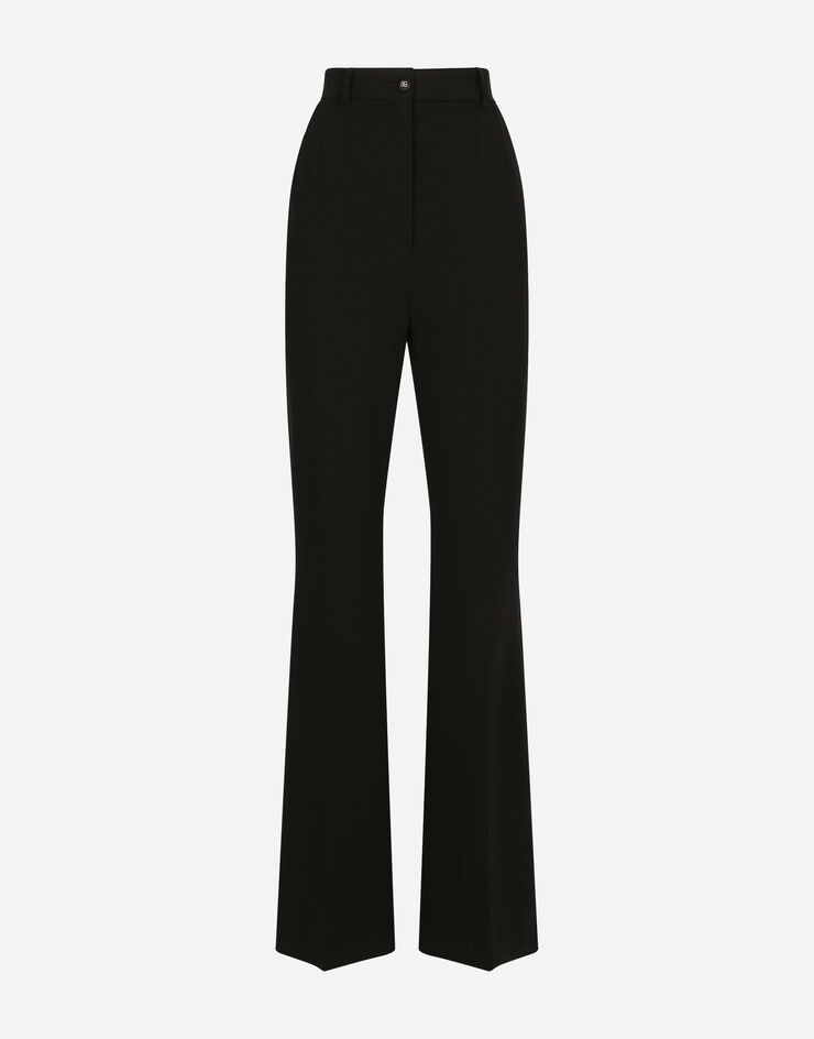 Dolce & Gabbana Расклешенные брюки из джерси пунто черный FTCPZTFUGN7