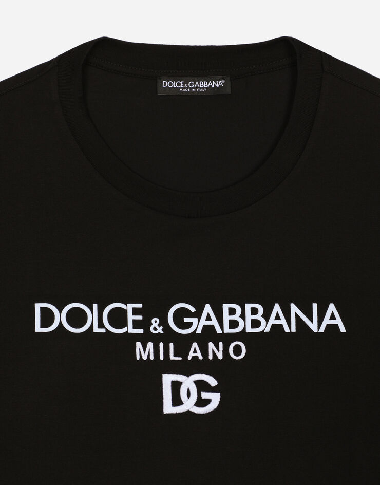 Cotton T-shirt Dolce&Gabbana® with Black in for US DG embroidery 