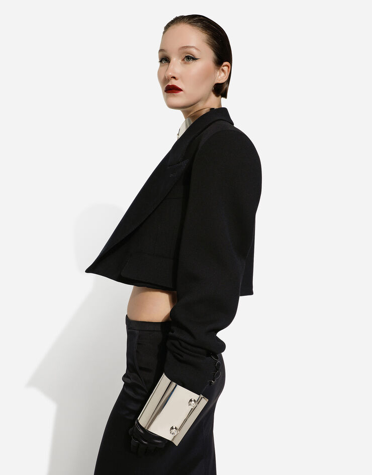 Dolce & Gabbana Black Velvet Satin Tuxedo Style Capri Pants, Size Xsmall  Small 
