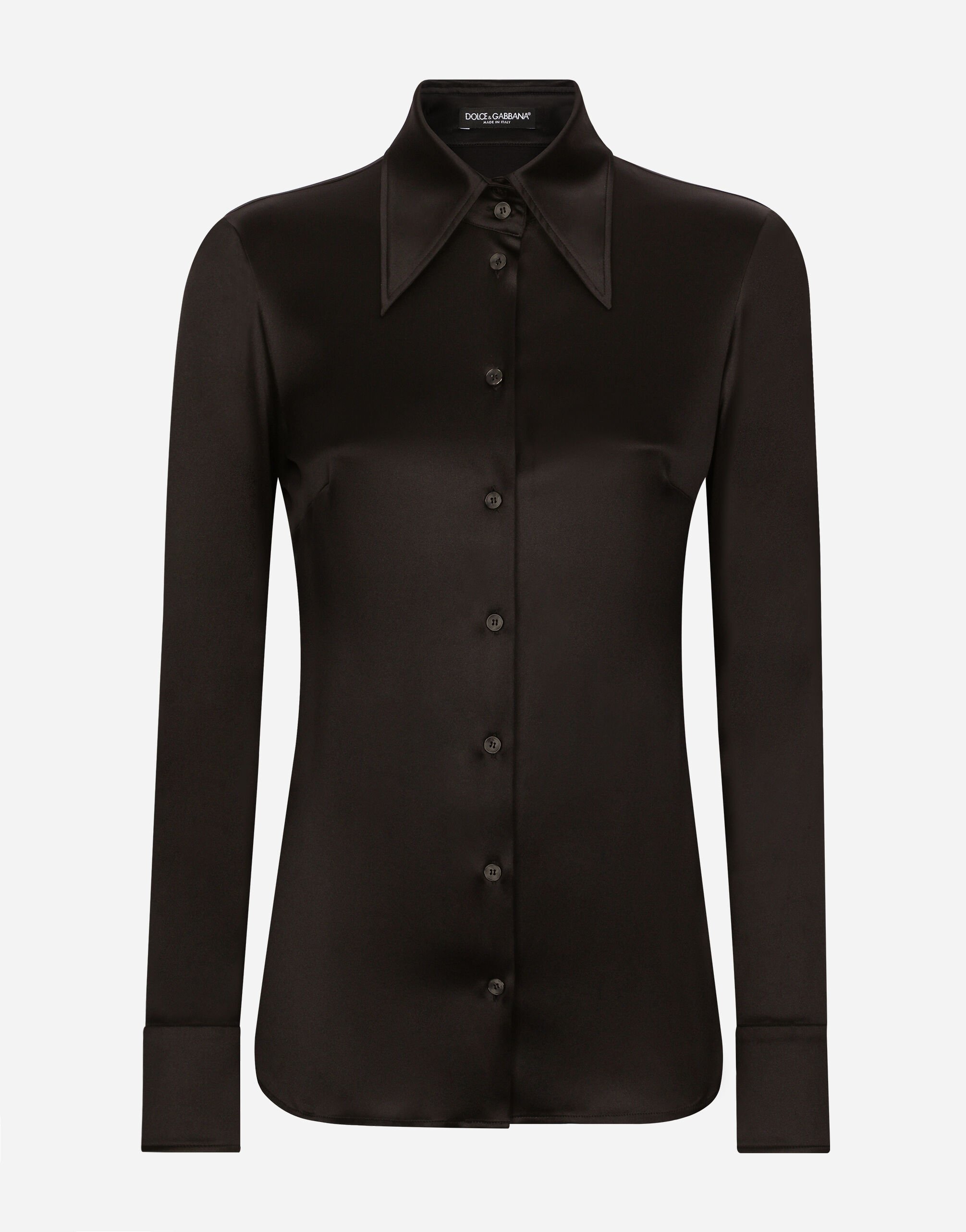 Dolce & Gabbana Long-sleeved silk shirt Print F6JJDTHS5R9