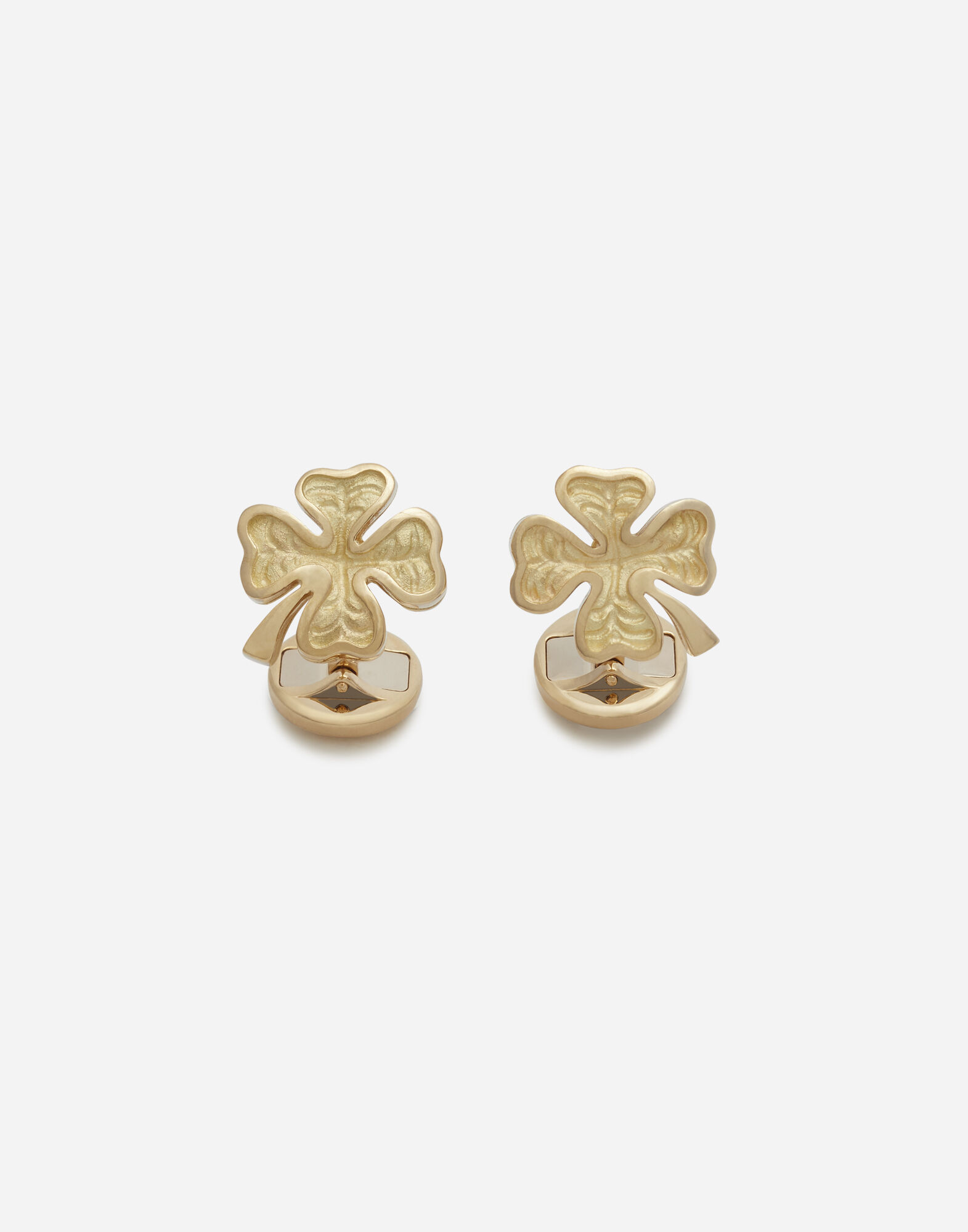 ${brand} Good luck cufflinks in yellow gold ${colorDescription} ${masterID}