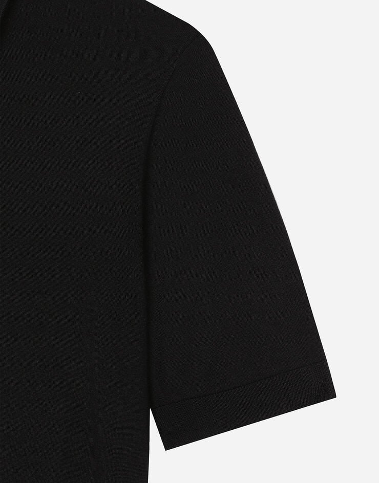 Dolce & Gabbana Cashmere and silk polo-shirt Black GXZ02TJFMEH