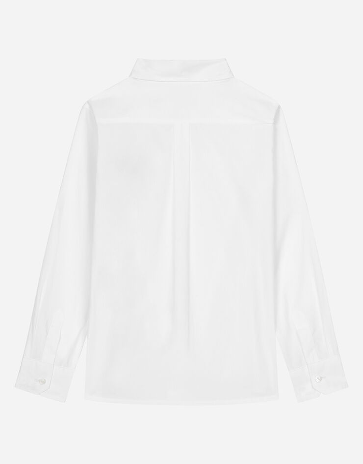 Dolce & Gabbana Poplin shirt with DG laurel logo White L43S23G7NMM