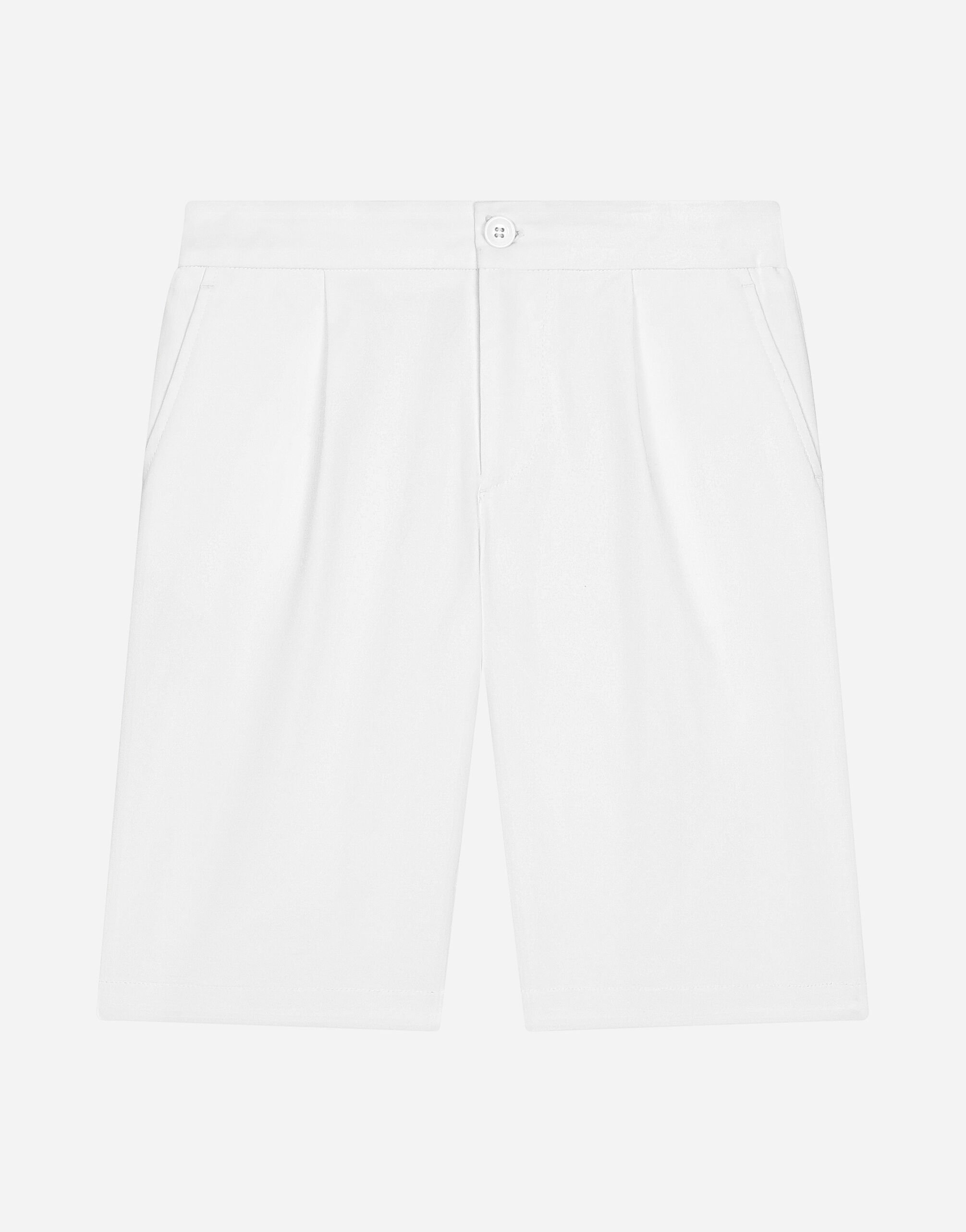 Gabardine shorts in White for Men | Dolce&Gabbana®
