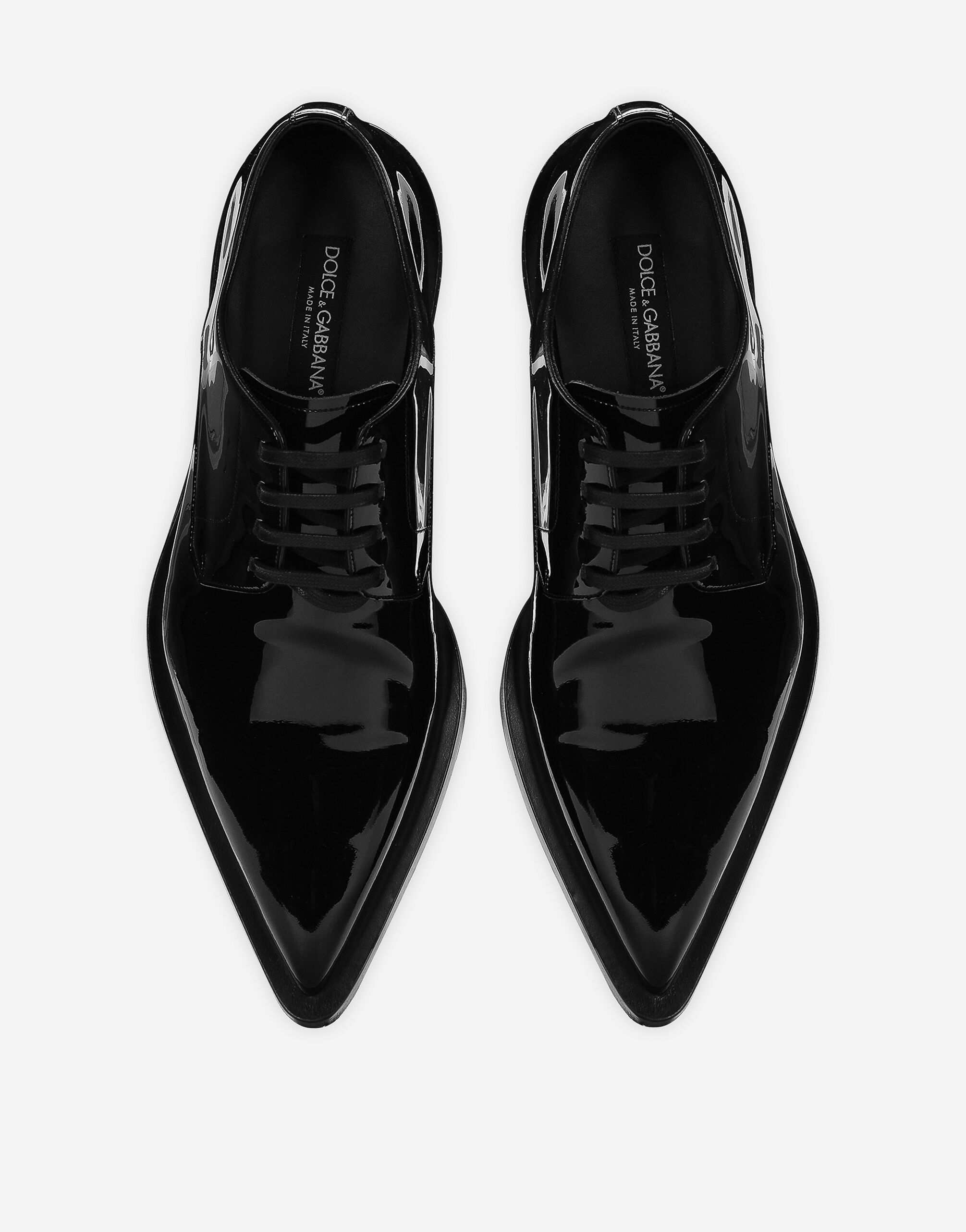 ブラックのメンズ Patent leather Derby shoes | Dolce&Gabbana®