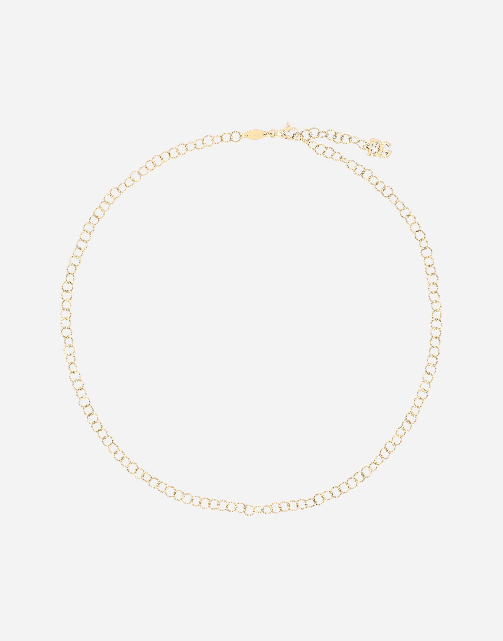 ${brand} Link necklace in 18k yellow gold and twisted wire ${colorDescription} ${masterID}