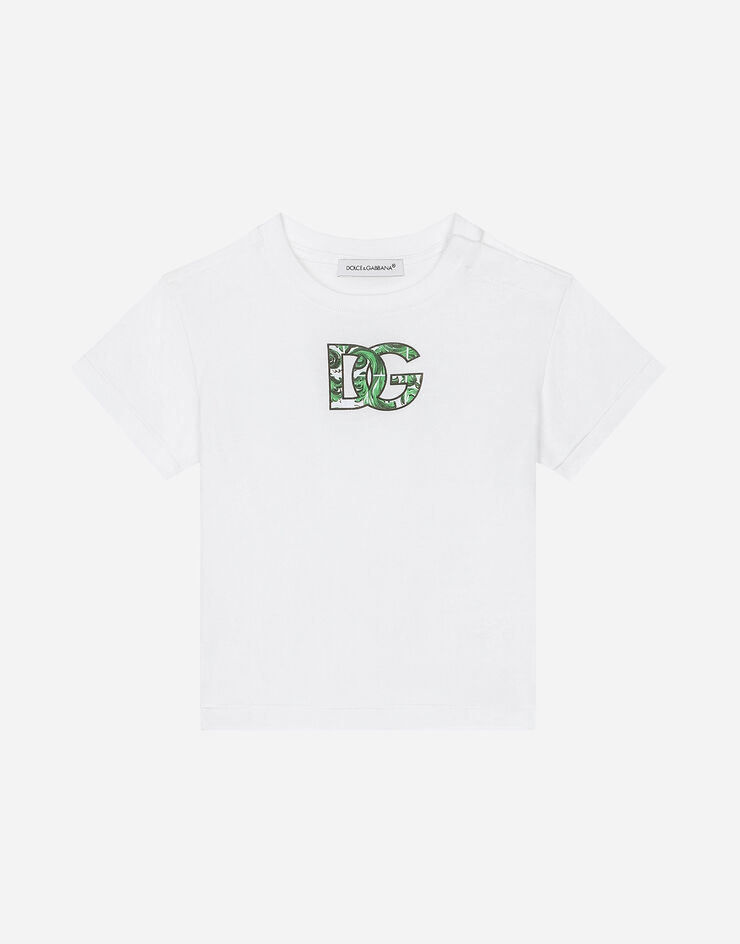 Dolce & Gabbana T-shirt in jersey con logo DG Stampa L1JTEYII7EA