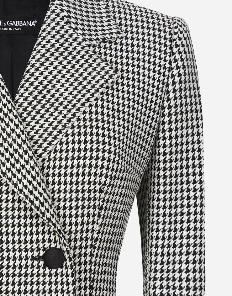 Dolce & Gabbana Double-breasted houndstooth jacket Multicolor F27BKTFQ3F1