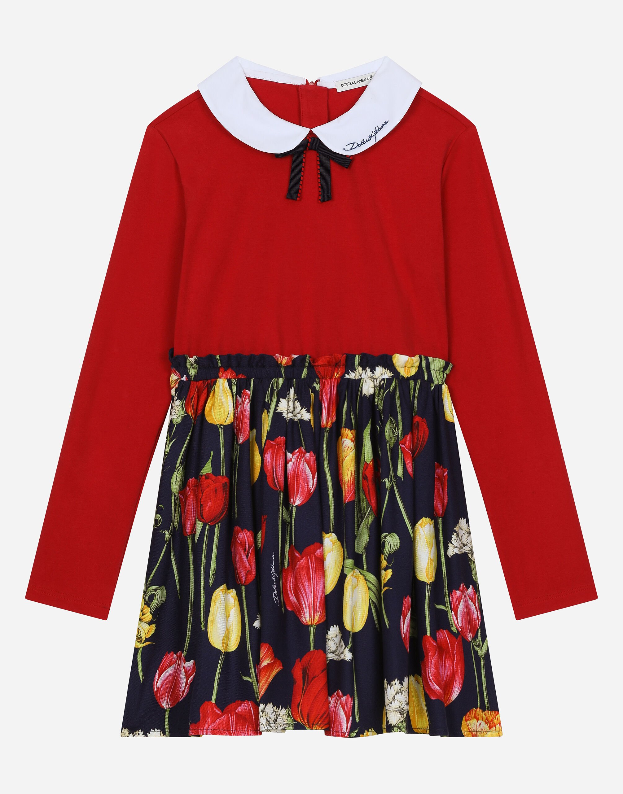 ${brand} Viyella and interlock dress with tulip print ${colorDescription} ${masterID}