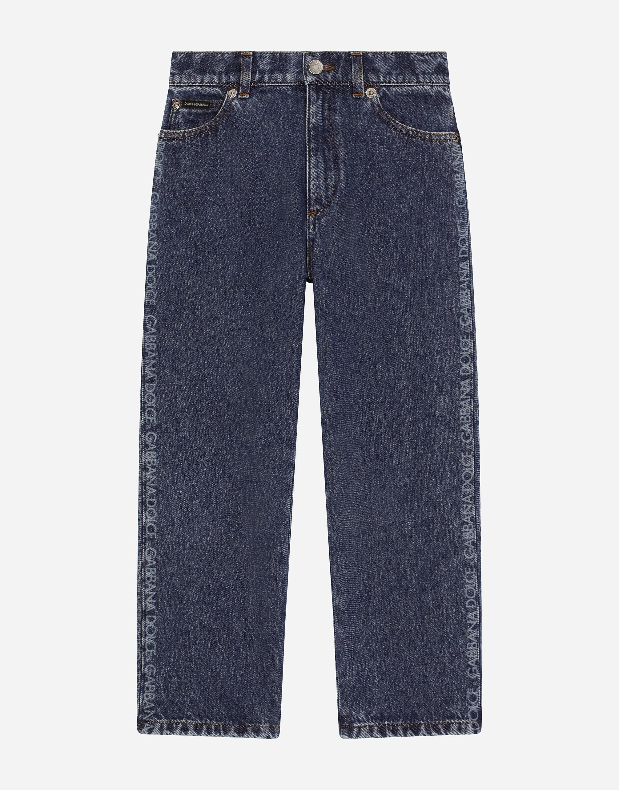 ${brand} 5-Pocket-Hose aus Denim mit Dolce&Gabbana-Logo ${colorDescription} ${masterID}