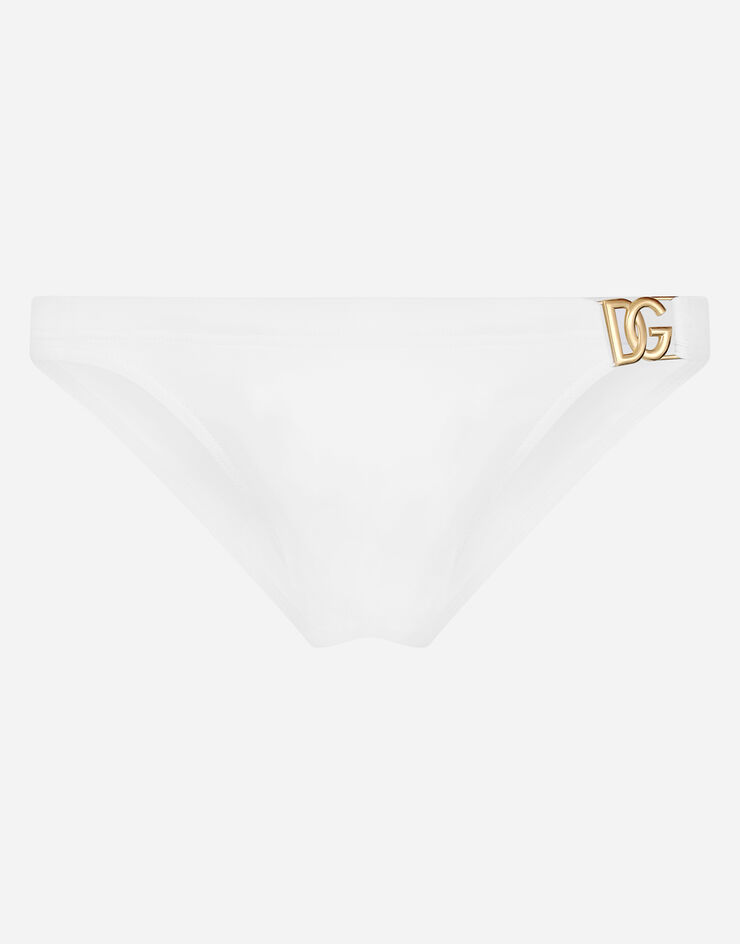 Dolce & Gabbana DG Hardware 三角沙滩裤 白 M4A45JONN67