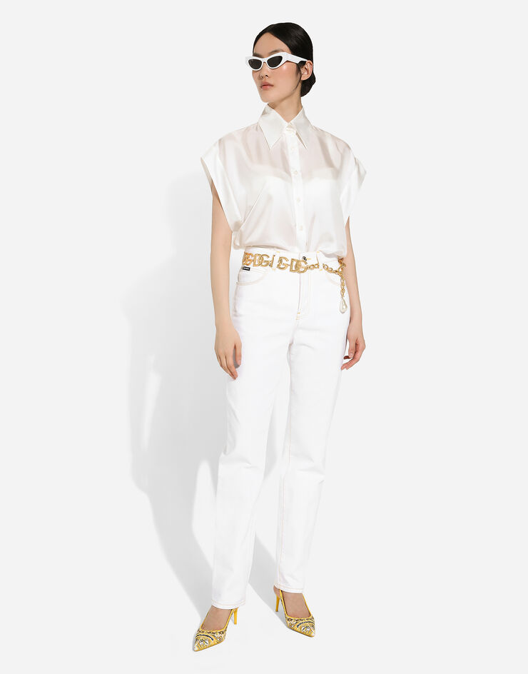 Dolce & Gabbana Silk twill shirt White F5P11TFU1WX