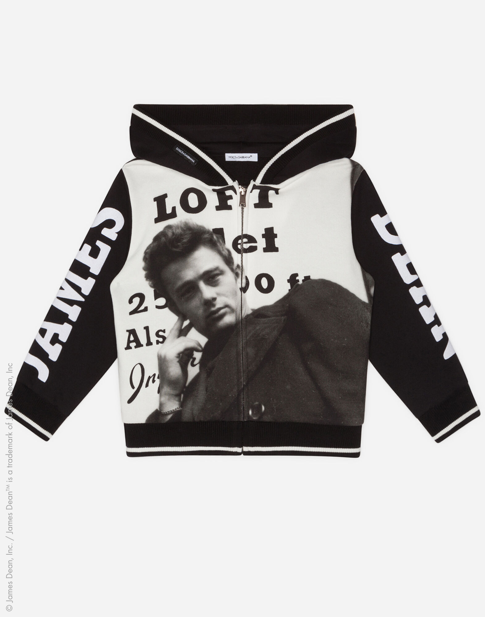 Jersey hoodie with james dean print