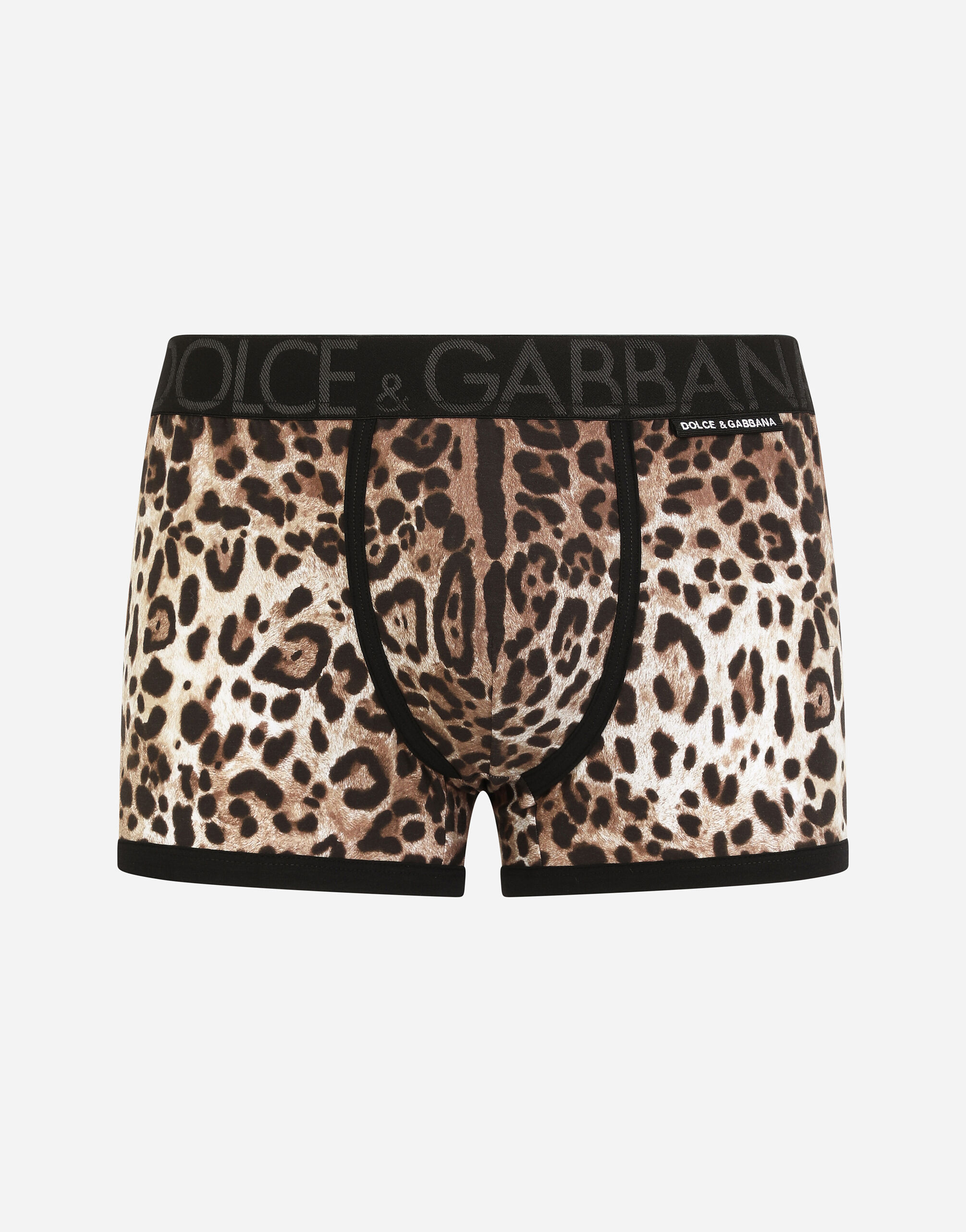 ${brand} Leopard-print two-way stretch cotton boxers ${colorDescription} ${masterID}