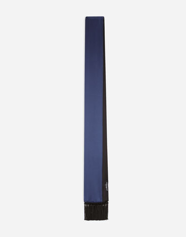 Dolce & Gabbana Sciarpa in raso di seta con frange Stampa GQ348EG0WS2