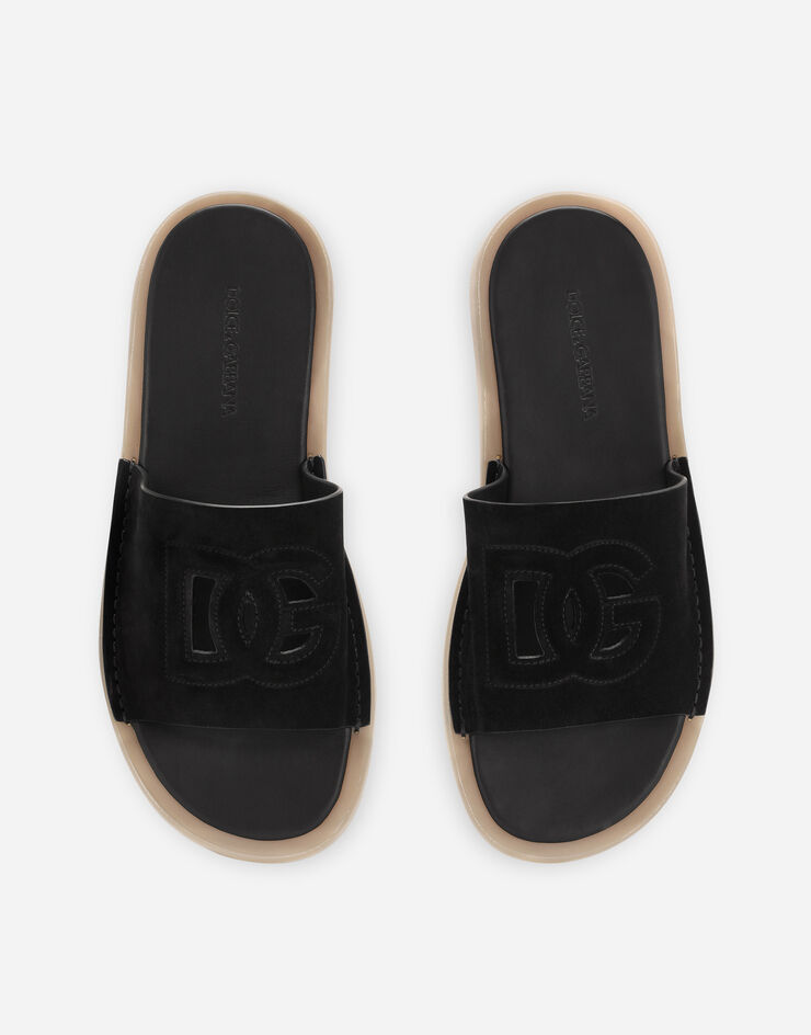 Dolce & Gabbana Suede sliders Black A80461AT441