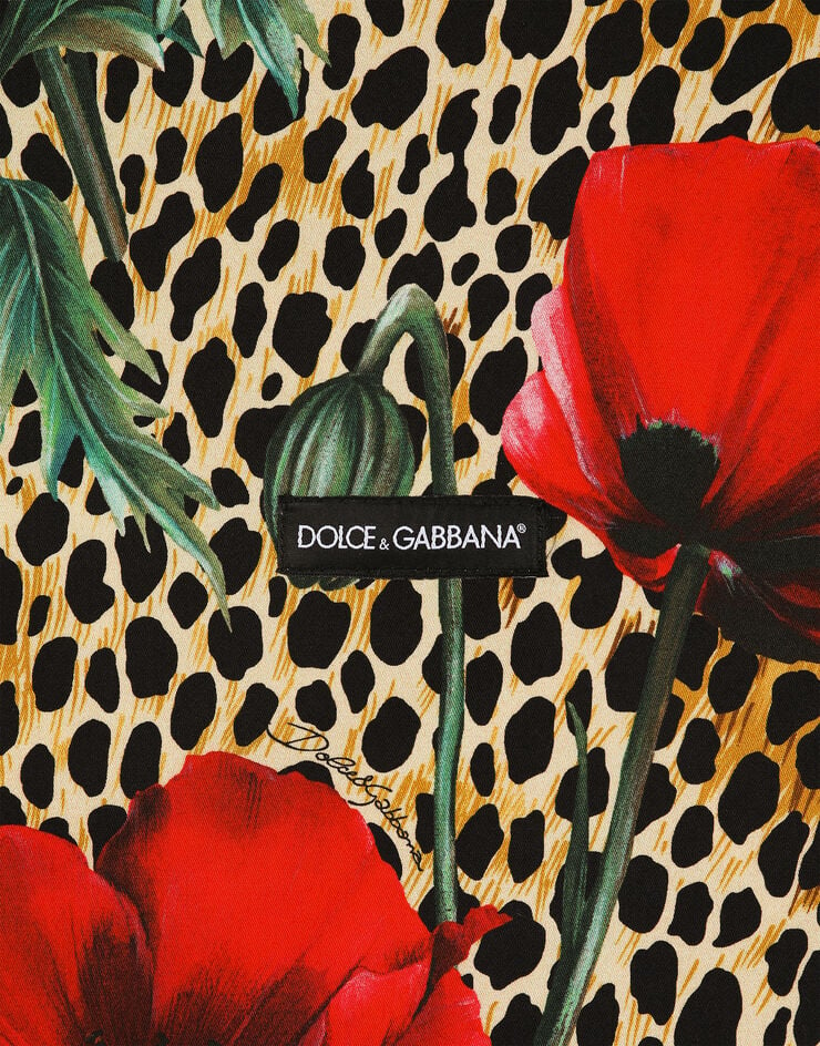 Dolce & Gabbana Shopper in canvas stampa Papaveri Stampa GZ031AGI897