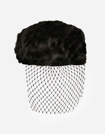 ${brand} Goatskin flat cap with veil ${colorDescription} ${masterID}